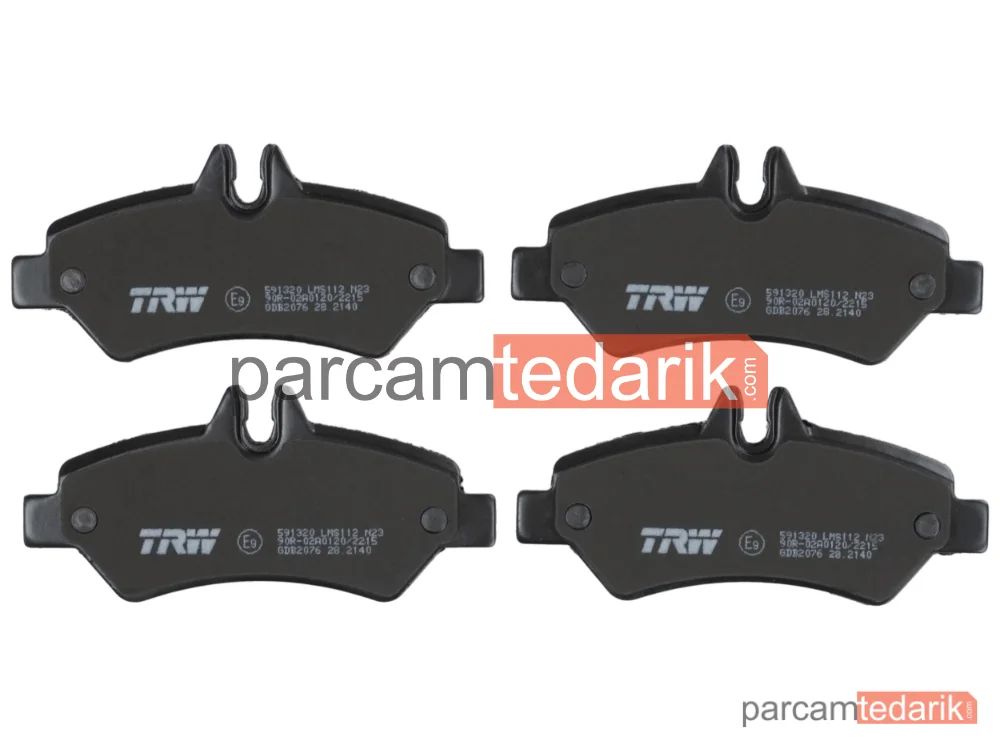 TRW GDB2076 | Fren Balatası Arka Mercedes-Benz Sprinter 3-T 216 08=>, 224 06-13, 211 CDİ 06-09, 211 CDİ 16=>, 213 CDİ 06-16, 314 CDİ 16=>, Sprinter 3,5-T 316 08=>, 324 06-13, 310 CDİ 09-13, 311 CDİ 06-09, 311-314 CDİ 16=>,316 CDİ 11=>