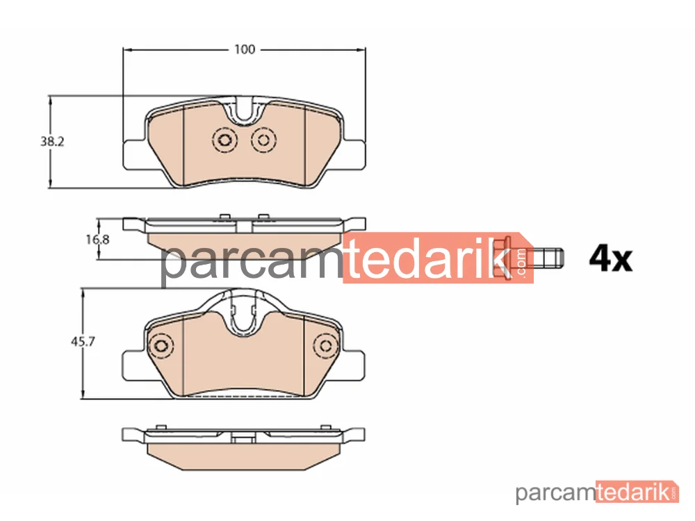 GDB2088 | Fren Balatası Arka (Mini F55-F56-F57 2013 /)