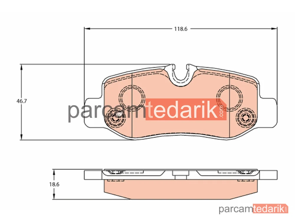 GDB2102 | Fren Balatası Arka Mercedes-Benz V Serisi V 200-220 CDİ / D 14=>, V 250 Bluetec / D 14=>, Vito 109-111-114-116 CDİ 14=>
