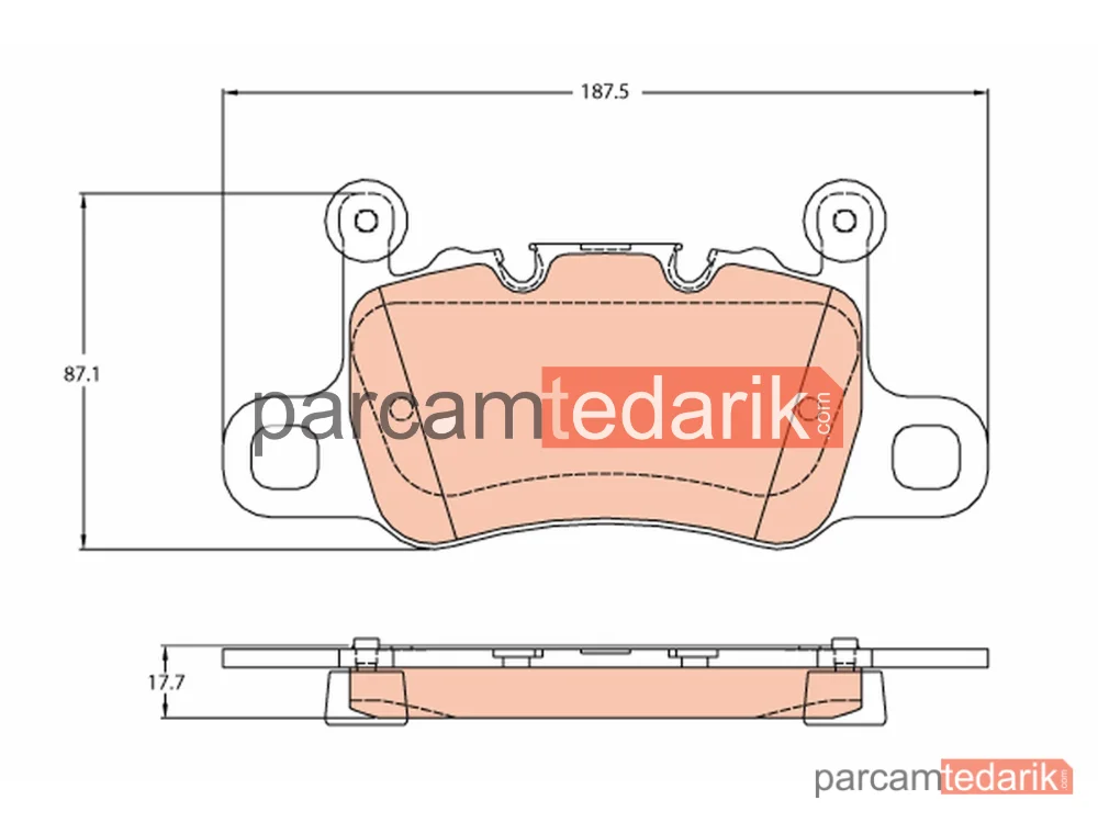 GDB2104 | Fren Balatası Arka Porsche 911 3.8 T 13=>, 3.8 TS 13=>