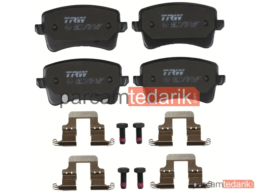 TRW GDB2107 | Fren Balatası Arka Audi A4 1.8 TFSİ 07-15, 2.0 TFSİ 08-15, 2.0 TDİ 07-15, 3.0 TDİ 11-15, A5 1.8 TFSİ 07-17, 2.0 TFSİ 08-17, 2.0 TDİ 08-17, 2.7 TDİ 07-12, 3.0 TDİ 11-17, A4 Allroad 2.0 TFSİ Quattro 09-16, 2.0 TDİ Quattro 09-16