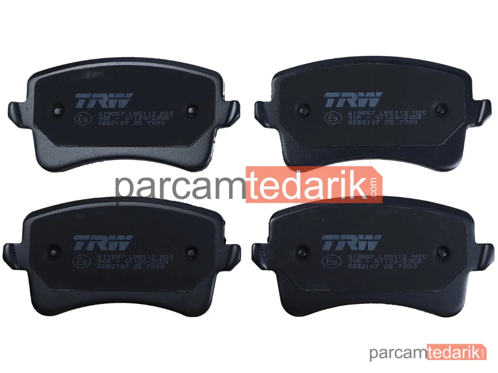 TRW GDB2107 | Fren Balatası Arka Audi A4 1.8 TFSİ 07-15, 2.0 TFSİ 08-15, 2.0 TDİ 07-15, 3.0 TDİ 11-15, A5 1.8 TFSİ 07-17, 2.0 TFSİ 08-17, 2.0 TDİ 08-17, 2.7 TDİ 07-12, 3.0 TDİ 11-17, A4 Allroad 2.0 TFSİ Quattro 09-16, 2.0 TDİ Quattro 09-16
