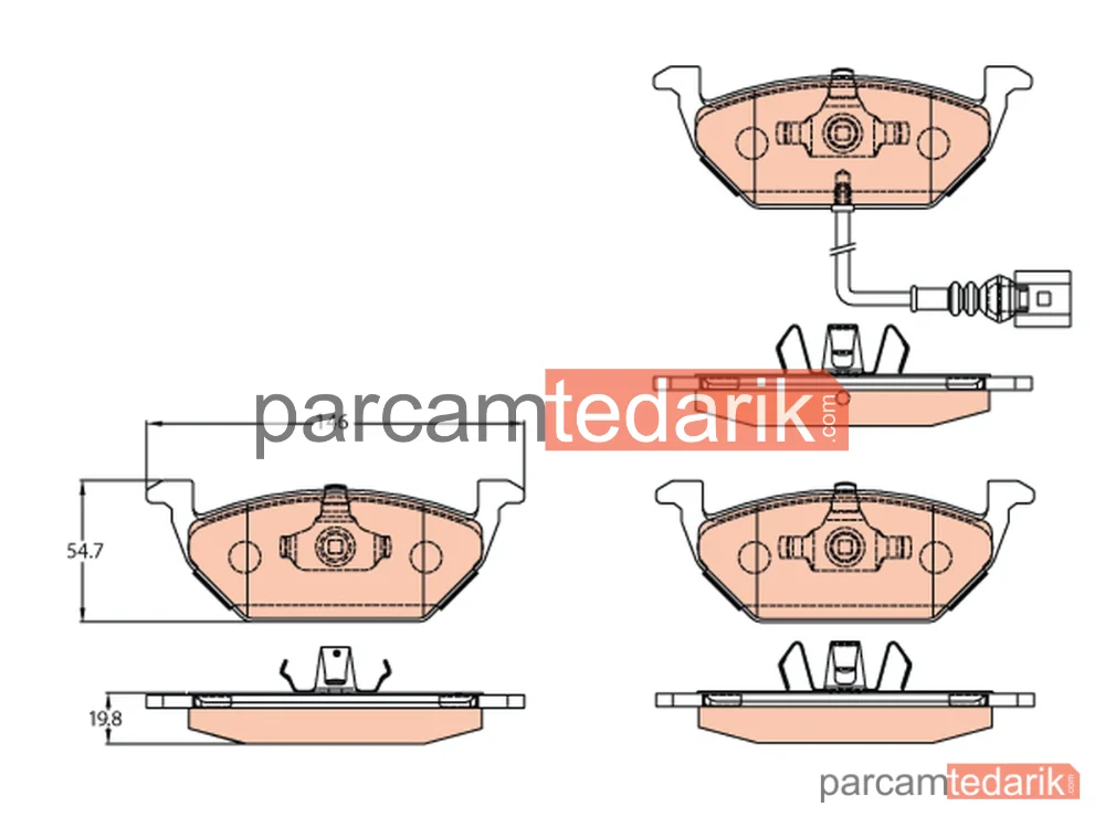 GDB2108 | Fren Balatası Ön Volkswagen Golf IV 1.6 97-05, 1.6 16V 00-05, 2.0 98-04, 1.9 TDİ 97-05, Golf V 1.4 16V 03-08, 1.6 04-08, 1.9 TDİ 03-08, 2.0 SDİ 04-08, Jatta III 1.6 FSİ 05-10, 1.6 TDİ 09-10, 1.9 TDİ 05-10, New Beetle 1.6 99-00, 2.0 98-10, 2.5 05-10, 1.9 TDİ 98-10, Polo 1.2 02-09