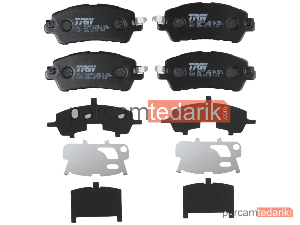 TRW GDB2122 | Fren Balatası Ön Mazda 2 1.5 14=>, 1.5 SKYACTIV-G 14=>, 1.5 D 14-18