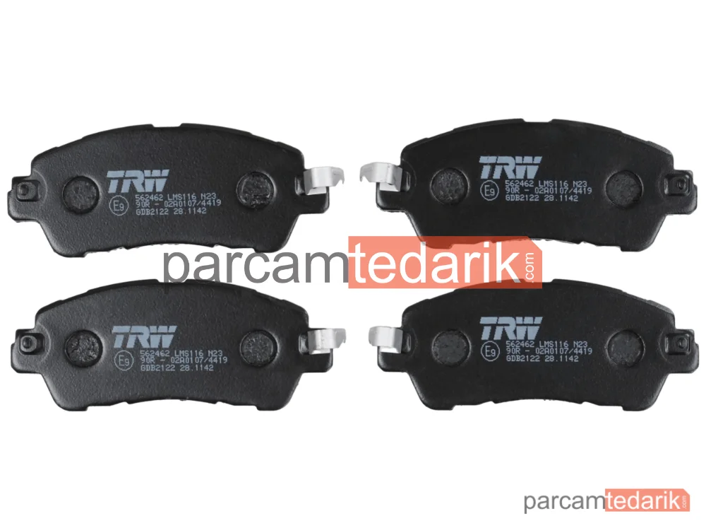 TRW GDB2122 | Fren Balatası Ön Mazda 2 1.5 14=>, 1.5 SKYACTIV-G 14=>, 1.5 D 14-18