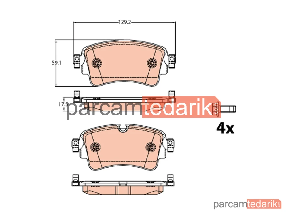 GDB2132 | Fren Balatası — Audi A4 Allroad B9, Audi A4 B9, Audi A4 B9 Avant