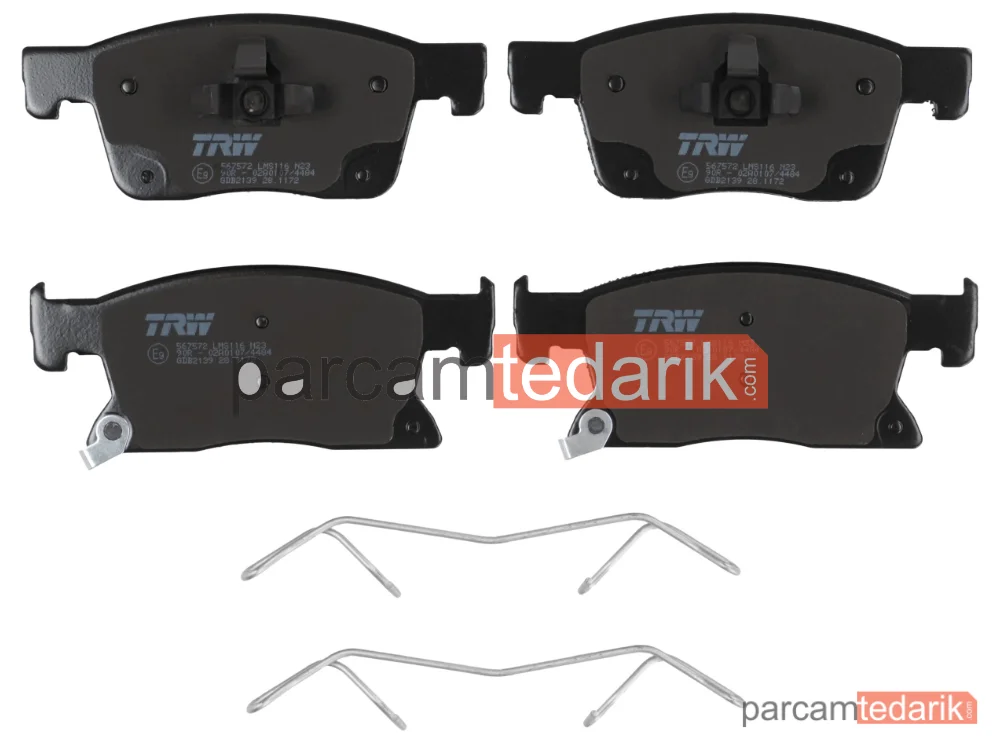 TRW GDB2139 | Fren Balatası Ön Opel Astra K 1.0 T 15=>, 1.4 15=>, 1.4-1.6 T 15=>, 1.4 CNG 17=>, 1.6 CDTİ 15=>