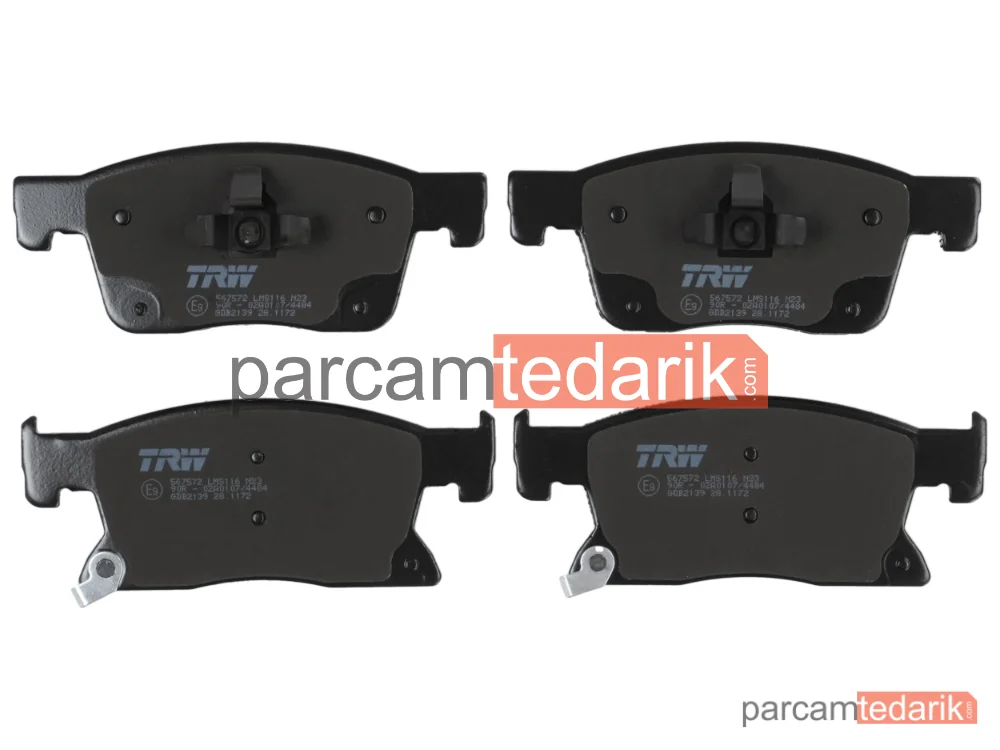 TRW GDB2139 | Fren Balatası Ön Opel Astra K 1.0 T 15=>, 1.4 15=>, 1.4-1.6 T 15=>, 1.4 CNG 17=>, 1.6 CDTİ 15=>