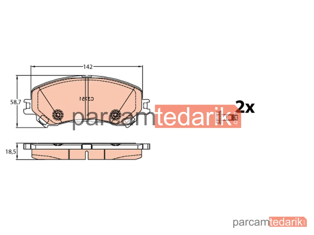 Fren Balatası Ön Renault Megane IV HB 1.6 TCE 15=>, 1.6 DCİ 15=>, Talisman 1.6 TCE 15=>, 1.5-1.6 DCİ 15=> - GDB2152