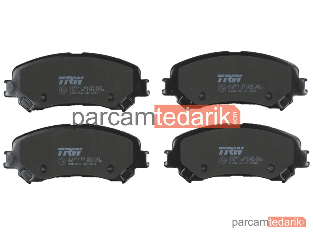 TRW GDB2152 | Fren Balatası Ön Renault Megane IV HB 1.6 TCE 15=>, 1.6 DCİ 15=>, Talisman 1.6 TCE 15=>, 1.5-1.6 DCİ 15=>