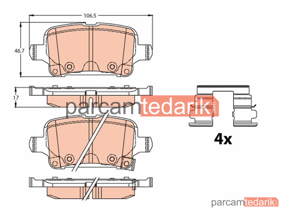 GDB2180 | Fren Balatası — Opel Astra K, Opel Astra K Kasa/eğik Arka, Opel Astra K Kombi Van