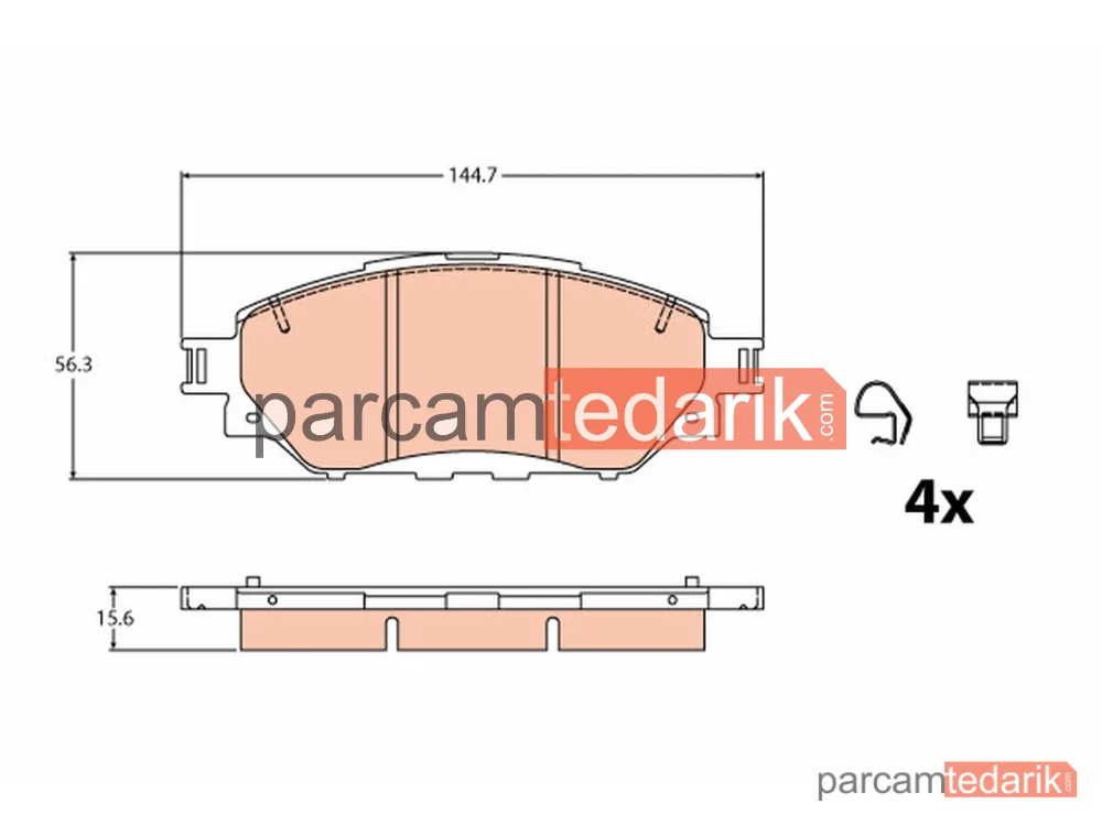 GDB2196 | Fren Balatası Ön Toyota Hilux VII PICK-UP 2.4-2.8 D 15=>