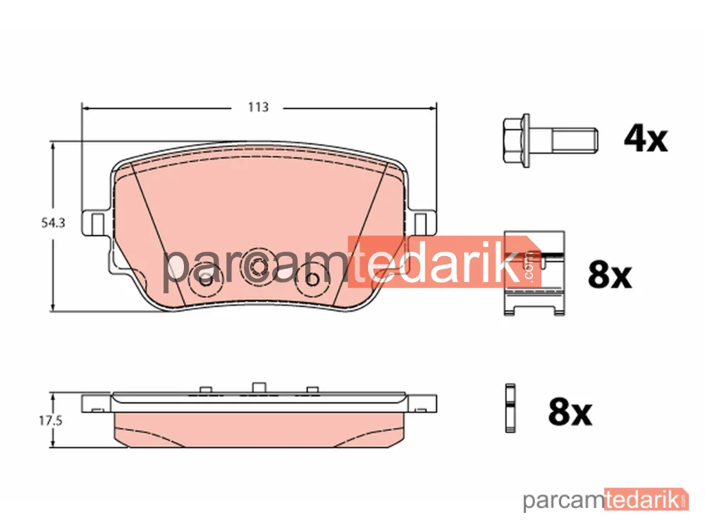 GDB2331 | Fren Balatası Mercedes W118-W177-W247 Arka SPOR Tip 2298701