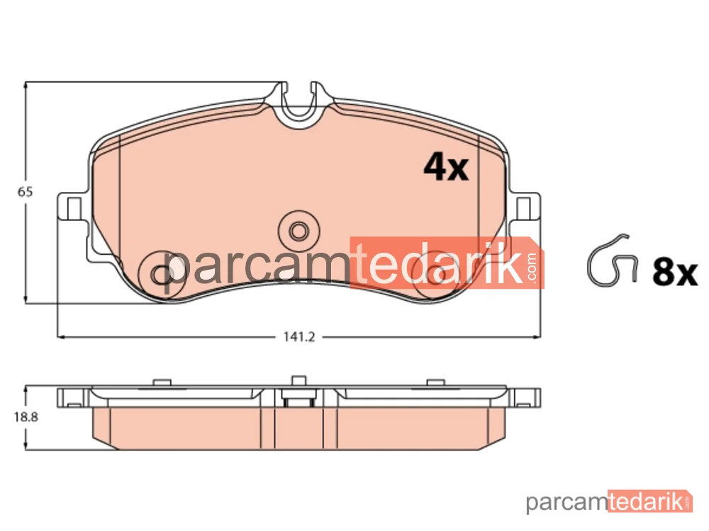 GDB2379 | Arka Fren Balatası- (VW Amarok 17- Crafter 17-)