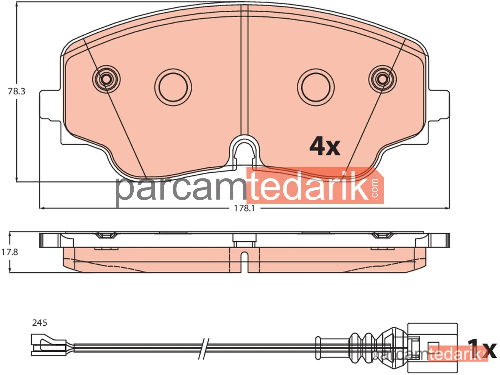 GDB2498 | Ön Fren Balatası VW Audi Seat