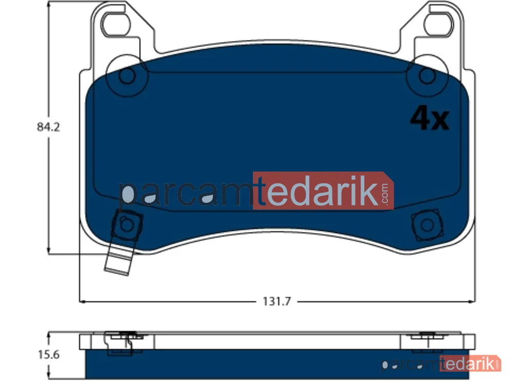 GDB2555BTE | Fren Balatası Ön Electric BLUE Tesla Model Y 19