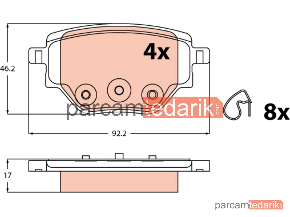 GDB2622 | Fren Balatası Arka Opel Corsa F 208 2008 C4 X C4 III