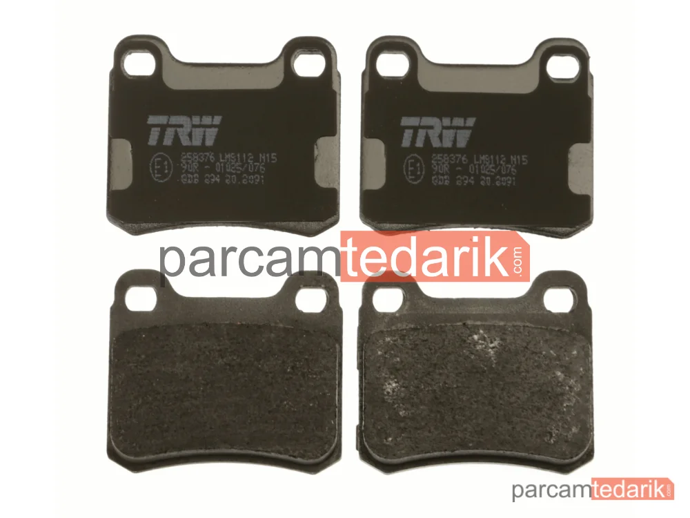 TRW GDB294 | Fren Balatası Arka Mercedes-Benz 190 E 1.8 90-93, 2.0 82-90, E 20 82-93, E 2.3 86-93, E 2.3-16 84-88, E 2.5-16 88-93, 2.3 E 82-88, E 2.6 86-93, D 2.0 83-93, D 2.5 85-93, 2.6 82-88, D 2.5 89-93, TD 2.5 88-93