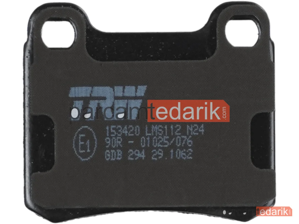 TRW GDB294 | Fren Balatası Arka Mercedes-Benz 190 E 1.8 90-93, 2.0 82-90, E 20 82-93, E 2.3 86-93, E 2.3-16 84-88, E 2.5-16 88-93, 2.3 E 82-88, E 2.6 86-93, D 2.0 83-93, D 2.5 85-93, 2.6 82-88, D 2.5 89-93, TD 2.5 88-93