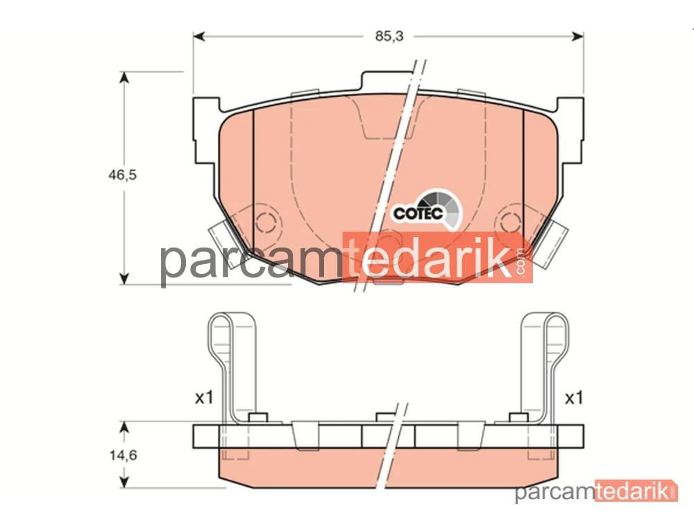 GDB3170 | Fren Balatası Arka Hyundai Elantra 1996-2006 Kia Cerato 2004-/ Nissan Maxima 88-94