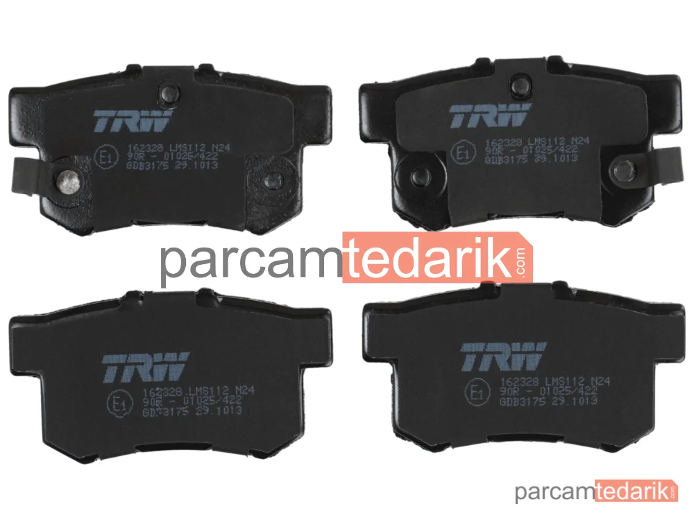 TRW GDB3175 | Fren Balatası Arka Honda Civic VII HB 1.4 İ 01-05, 1.4 İS 01-05, 1.6-2.0 İ 01-05