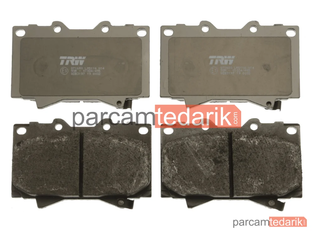 TRW GDB3197 | Fren Balatası Ön Toyota Land Cruiser 100 4.7 98-07, 4.2 TD 98-07
