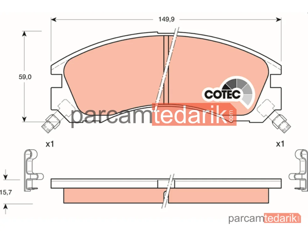 GDB3200 | Fren Balatası Ön Mitsubishi Outlander I 2.0 4WD 03-06, 2.4 4WD 03-07