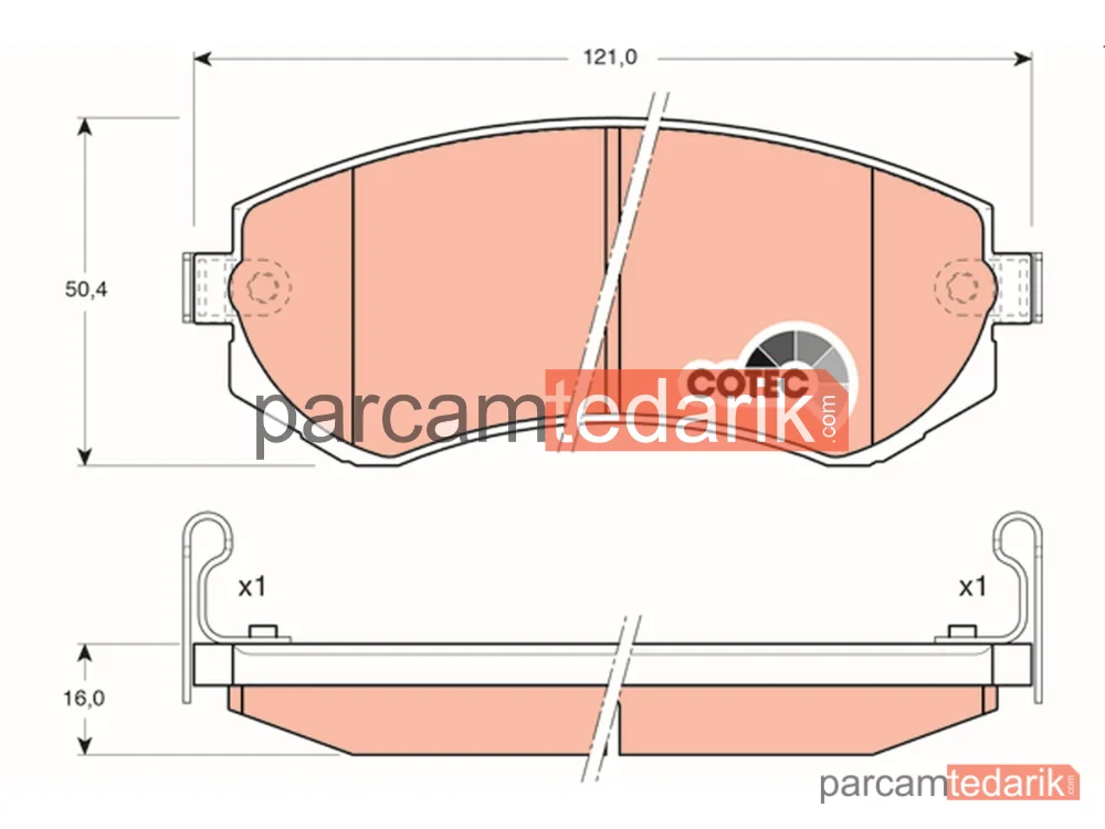 GDB3208 | Fren Balatası Ön Nissan Almera I 1.4 GX,LX 95-00, 1.4-1.6 95-00, 1.6 SLX 95-00, 2.0 D 95-00, SUNNY III Liftback 2.0 İ 16V 90-95