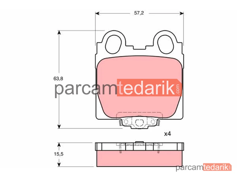 GDB3233 | Fren Balatası Arka Lexus GS 300-400 97-00, 430 00-04, IS I 200 99-05, 300 01-05