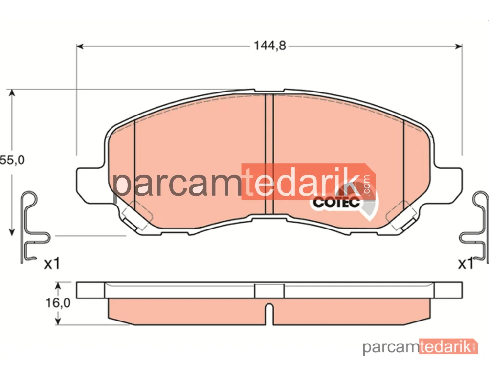 GDB3287 | Fren Balatası — Citroën C4 Aircross, Dodge Caliber, Jeep Compass