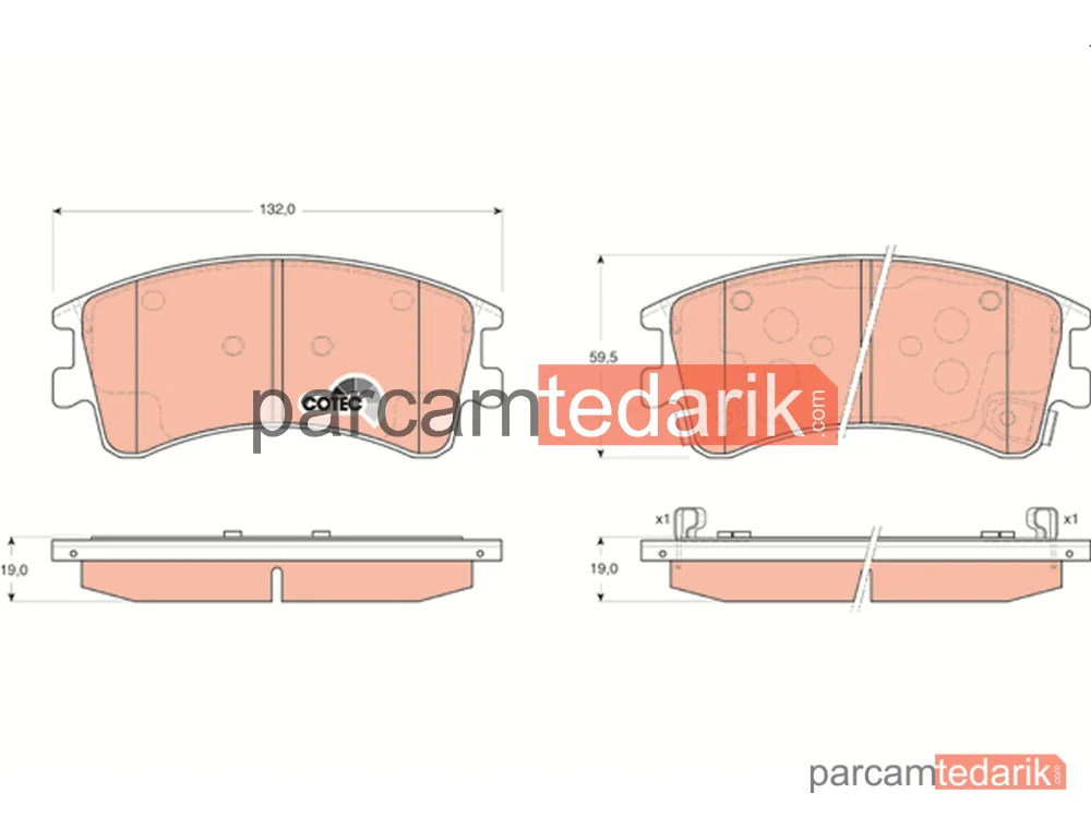 GDB3310 | Fren Balatası Ön Mazda 6 HB 2.0-2.3 02-07, 2.0 Dİ 02-07