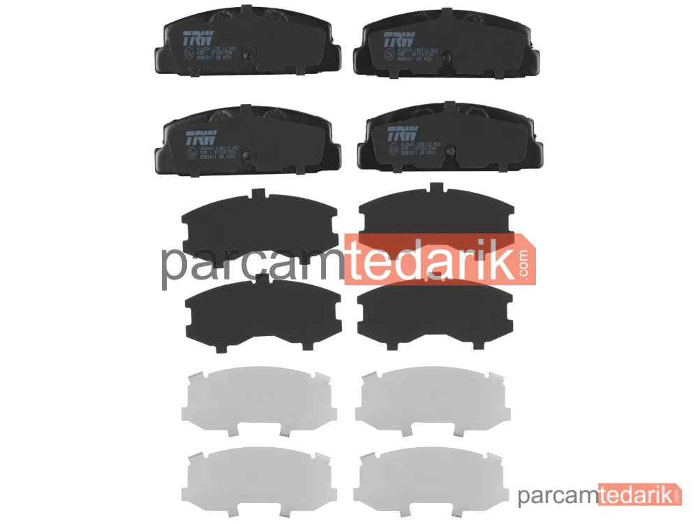 TRW GDB3328 | Fren Balatası Ön Subaru Impreza Sedan 2.5 AWD 01-05, 2.0 İ AWD 00-09