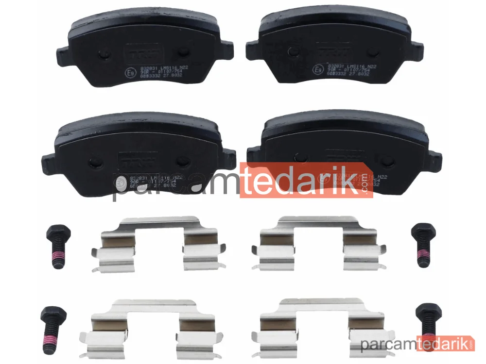 TRW GDB3332 | Fren Balatası Ön Renault Clio III 1.2-1.4-1.6 16V 05=>, 2.0 16V 06=>, 1.5 DCİ 05=>, Modus, Nissan Micra III 1.0-1.2-1.4 16V 03-10, 1.5 DCİ 03-10