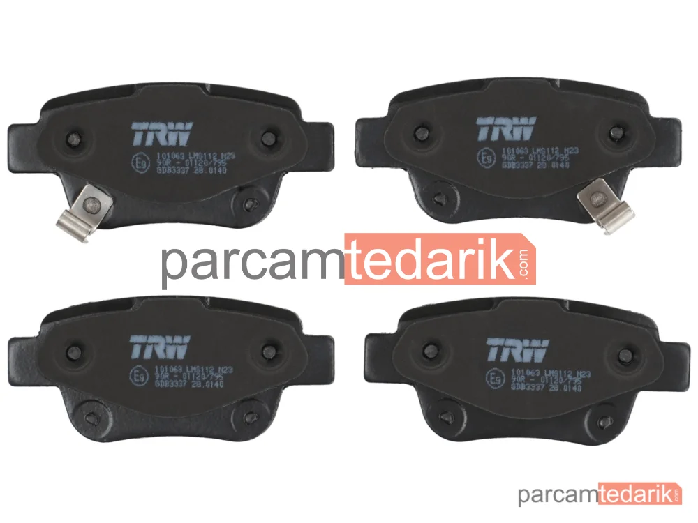 TRW GDB3337 | Fren Balatası Arka Toyota Corolla Verso Benzin 2005-2008 / Avensis 2003-2008