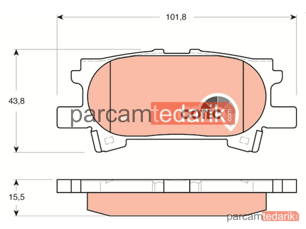 GDB3339 | Fren Balatası Arka Lexus RX 300 03-08, 330 03-06, 350 AWD 06-08