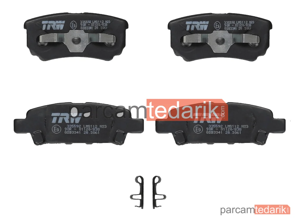 TRW GDB3341 | Fren Balatası Arka Mitsubishioutlander I 2.0 03-06, 2.0 4WD 03-06, 2.0 T 4WD 04-06, 2.4 4WD 03-07