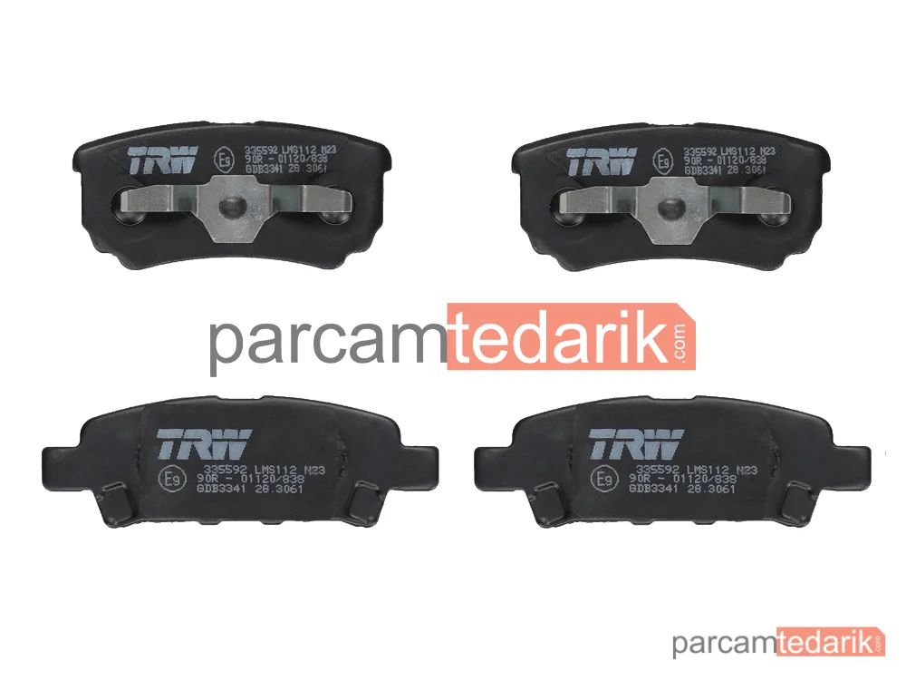 TRW GDB3341 | Fren Balatası Arka Mitsubishioutlander I 2.0 03-06, 2.0 4WD 03-06, 2.0 T 4WD 04-06, 2.4 4WD 03-07