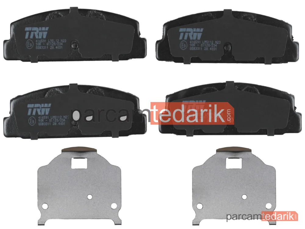 TRW GDB3352 | Fren Balatası Ön Hyundai Tucson 04-10 / Kia Sportage 04-08 / Sonata 04