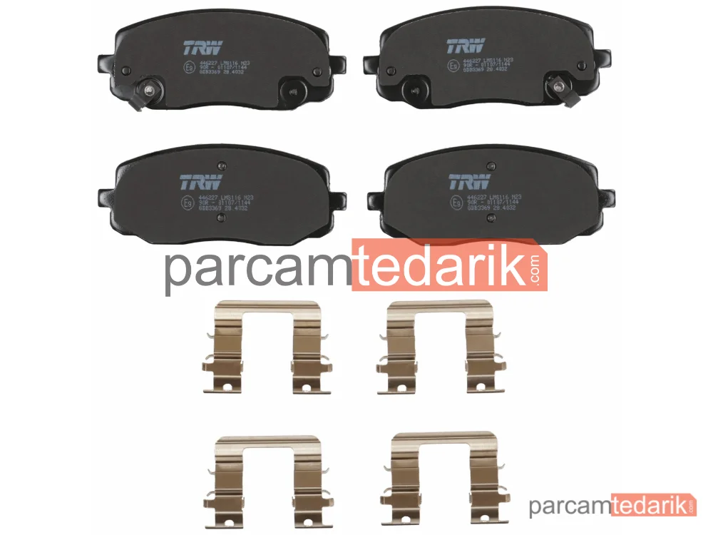 TRW GDB3369 | Fren Balatası Ön Hyundai İ10 1.0 11-17, 1.1-1.2 08-13, 1.1 CRDİ 08-11