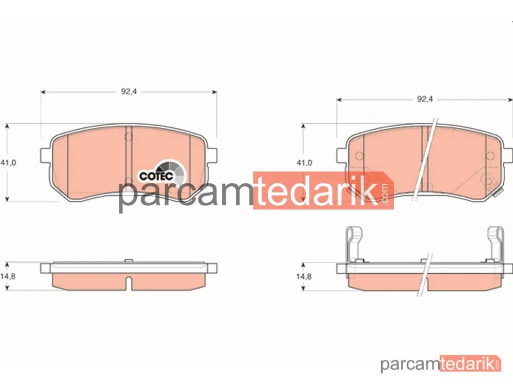 GDB3370 | Fren Balatası Arka Hyundai İ10 1.0 11-17, 1.1-1.2 08-13, 1.1 CRDİ 08-11