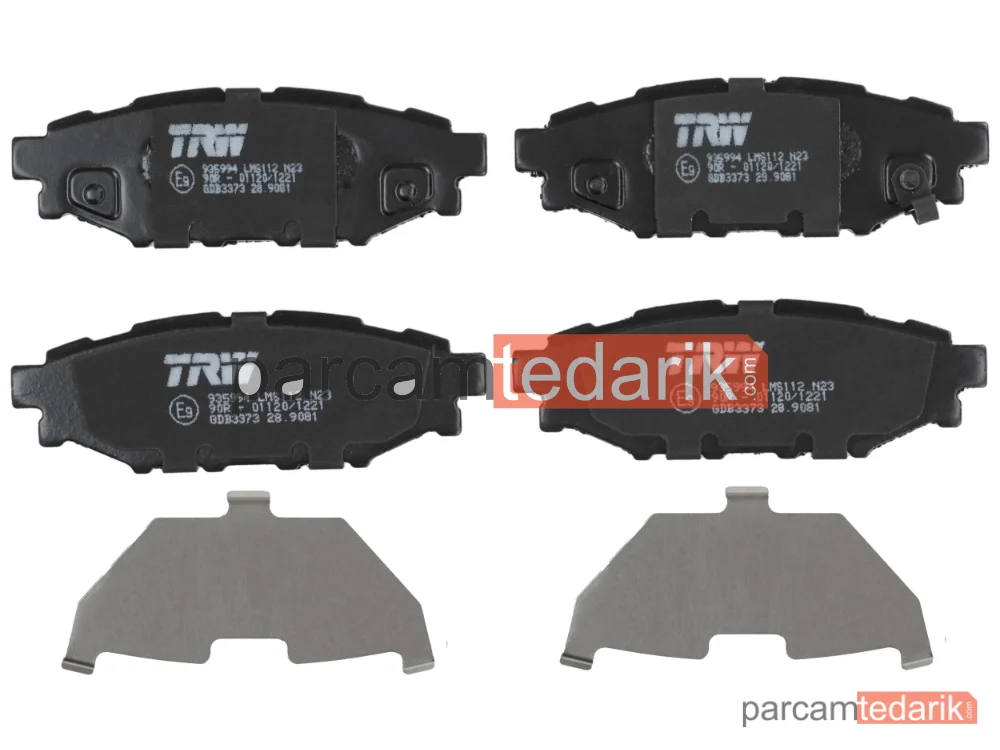TRW GDB3373 | Fren Balatası Arka Subaru Legacy IV 2.0 AWD 03-05, 2.0 R AWD 07-09, 2.5 AWD 03-09, 2.5 İ AWD 07-09, 3.0 R AWD 03-09, 2.0 D AWD 08-09