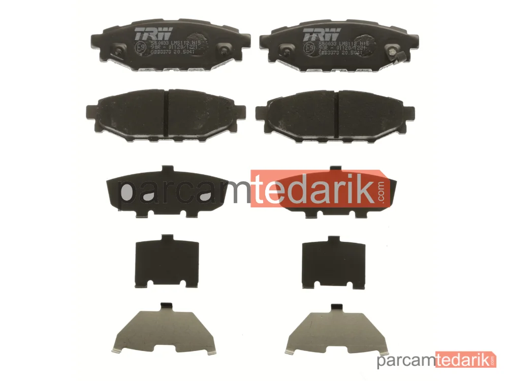 TRW GDB3373 | Fren Balatası Arka Subaru Legacy IV 2.0 AWD 03-05, 2.0 R AWD 07-09, 2.5 AWD 03-09, 2.5 İ AWD 07-09, 3.0 R AWD 03-09, 2.0 D AWD 08-09