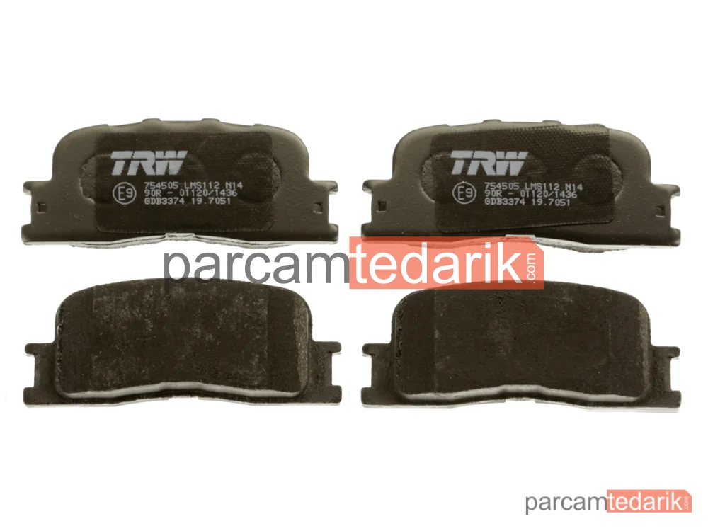 TRW GDB3374 | Fren Balatası Arka Toyota CAMRY Sedan 2.0-2.4-3.0 01-06