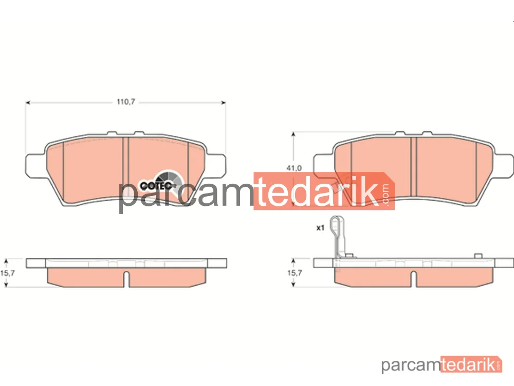 GDB3405 | Fren Balatası Arka Nissan Pathfinder III 2.5 DCİ 4WD 05=>