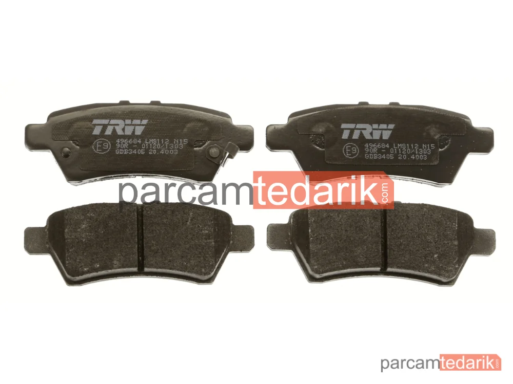TRW GDB3405 | Fren Balatası Arka Nissan Pathfinder III 2.5 DCİ 4WD 05=>