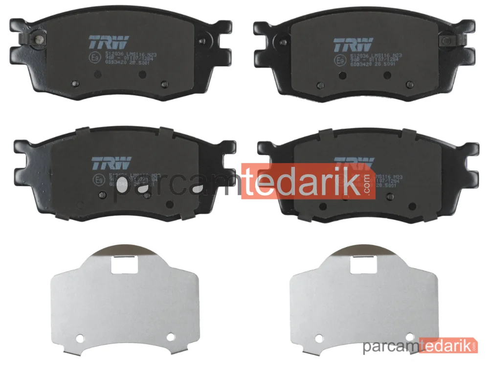 TRW GDB3420 | Fren Balatası Ön Hyundai Accent III 1.4 GL 05-10, 1.5 CRDİ GLS 05-10, 1.6 GLS 05-10