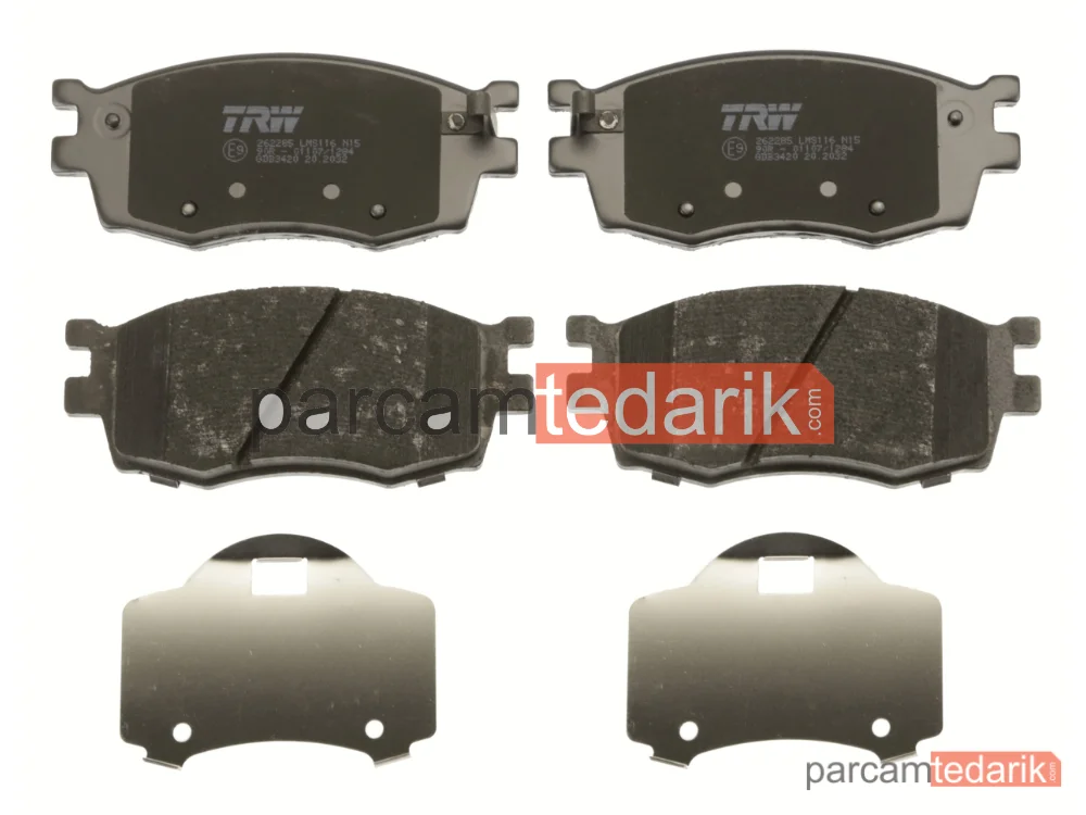 TRW GDB3420 | Fren Balatası Ön Hyundai Accent III 1.4 GL 05-10, 1.5 CRDİ GLS 05-10, 1.6 GLS 05-10