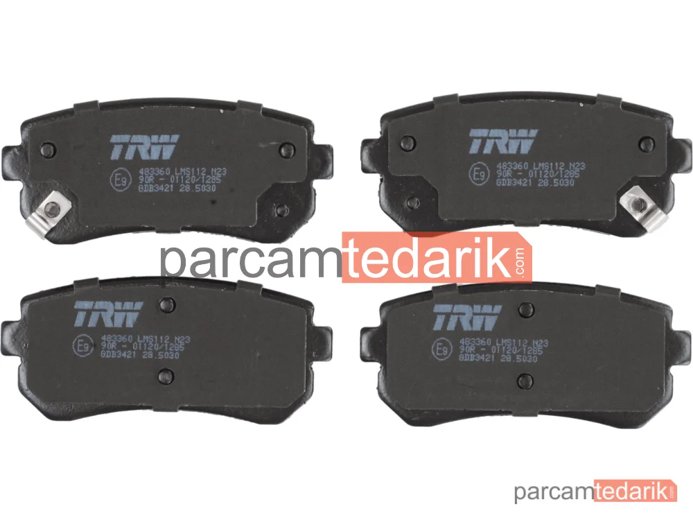 TRW GDB3421 | Fren Balatası Arka Hyundai Accent III 1.4 GL 05-10, 1.5 CRDİ GLS 05-10, 1.6 GLS 05-10, İ30 1.6-2.0 07-11, 2.0 CRDİ 07-11