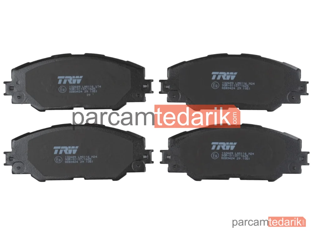 TRW GDB3424 | Fren Balatası Ön Toyota RAV4 07-11 / RAV4 12-18