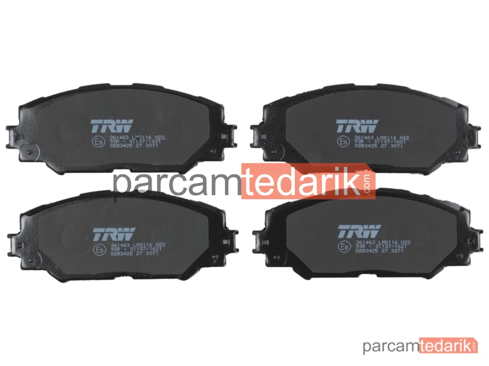 TRW GDB3425 | Fren Balatası — Ön, Subaru Trezia, Toyota Auris, Toyota Corolla Sedan